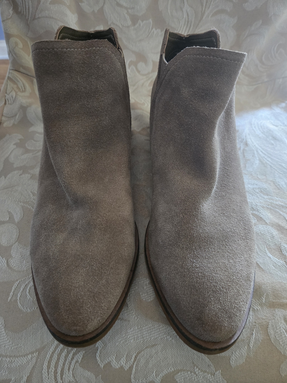 Dolce Vita Taupe Suede Ankle Booties
